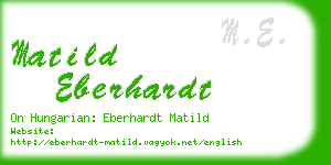 matild eberhardt business card